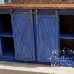 Custom Farm Style Barn Door Console Cabinet