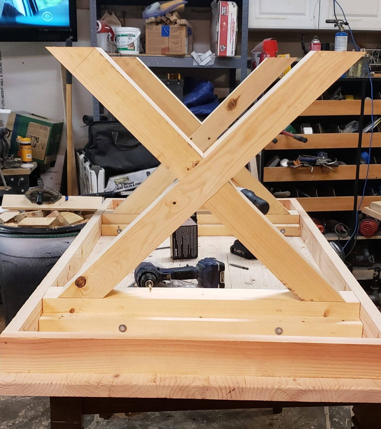 Putting the legs on