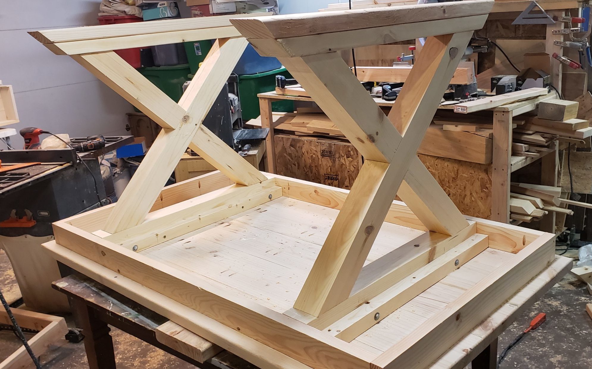Putting the legs on