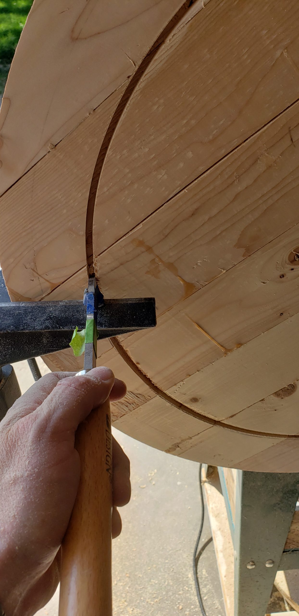 Cutting End table base