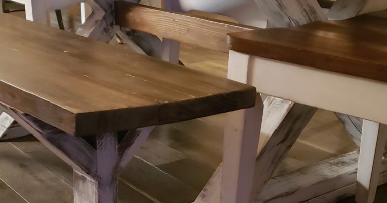 5 Ft. Farmhouse Table and Bench