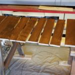 Staining the bench top