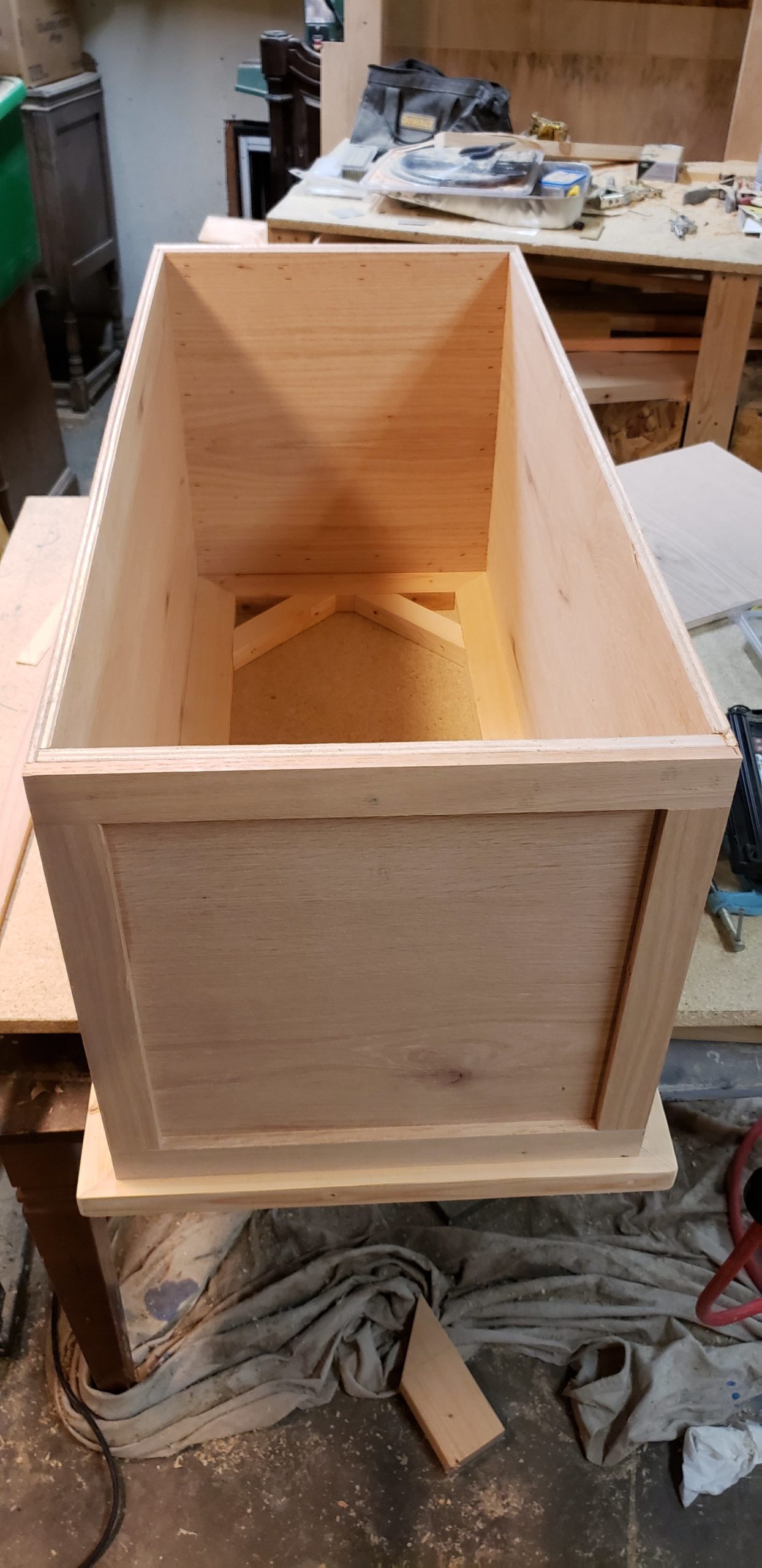 Getting ready to put in the bottom