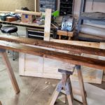Staining the conference table pieces